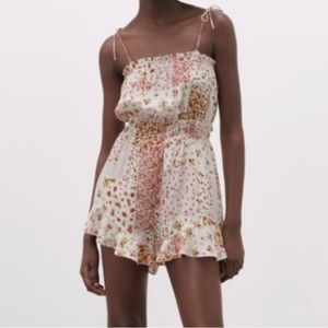 Zara Patchwork Short Jumpsuit